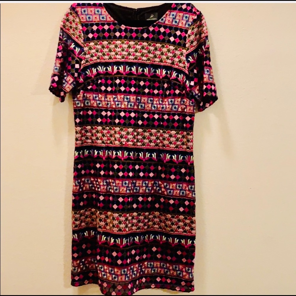 Adrianna Papell Embroidered Dress